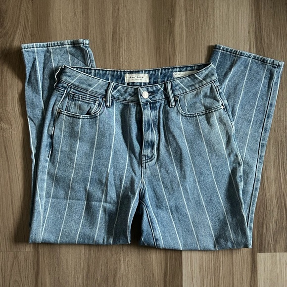 PacSun Pinstripe Mom Jeans - Picture 2 of 7